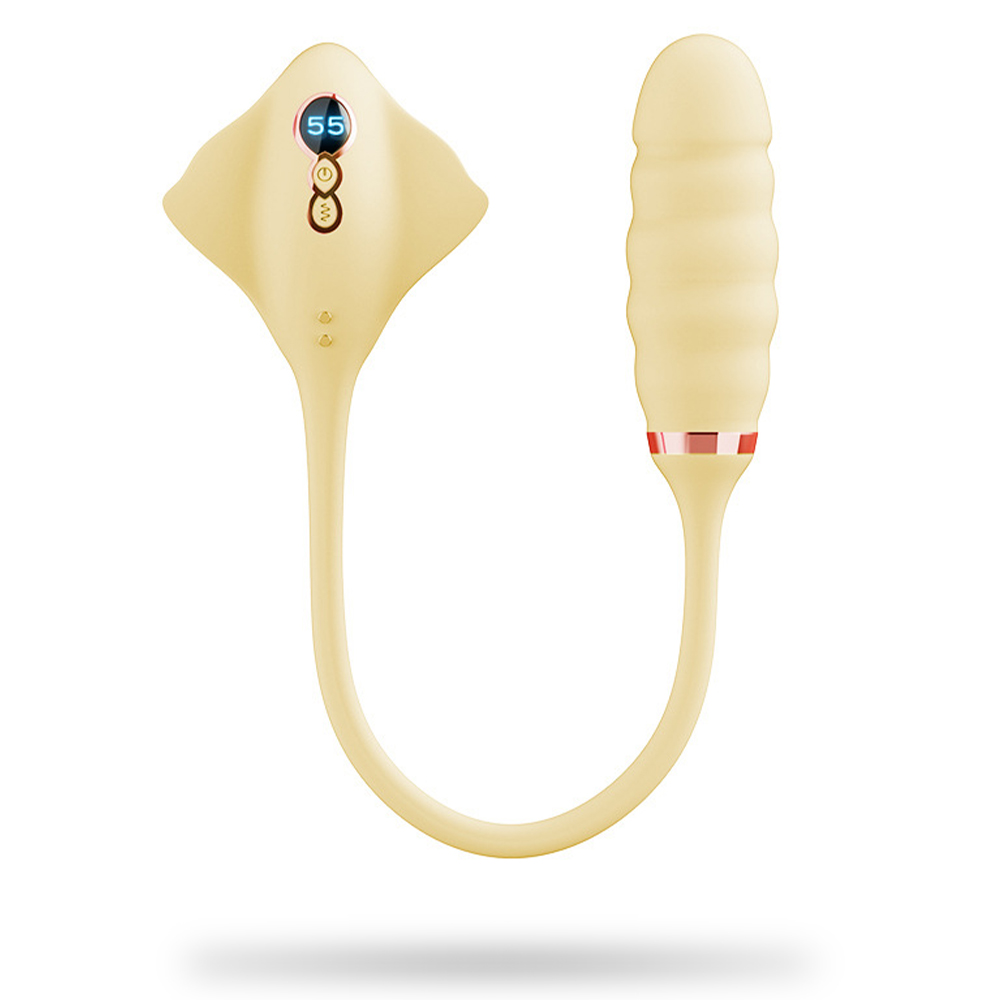Manta Sex Toys Fish Shape 2 in 1 Vibration and Tongue Licking for Women Dildo Telescopic Vibrator