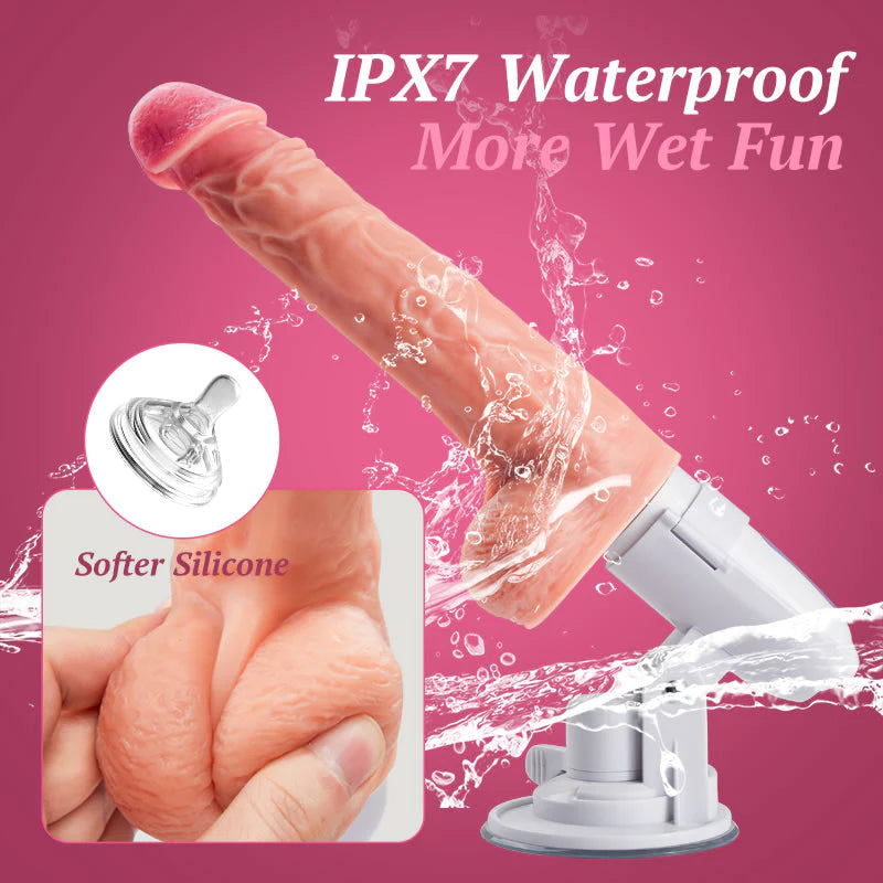 Thrusting Vibrating Dildo Sex Machine 8 Thrusting Rotating Dildo with