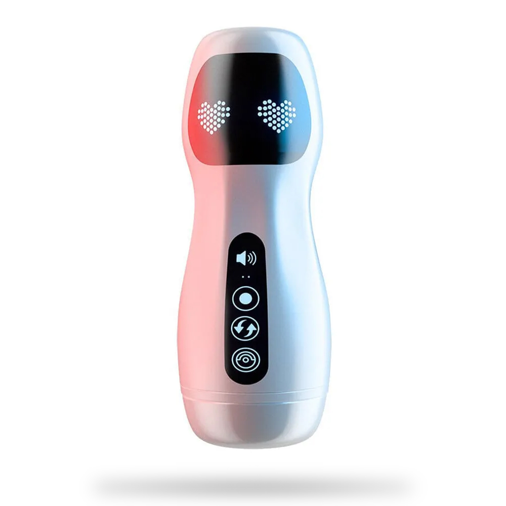 Men's Voice Interaction Smart Warming Peristaltic Strong Shock Masturbation Cup