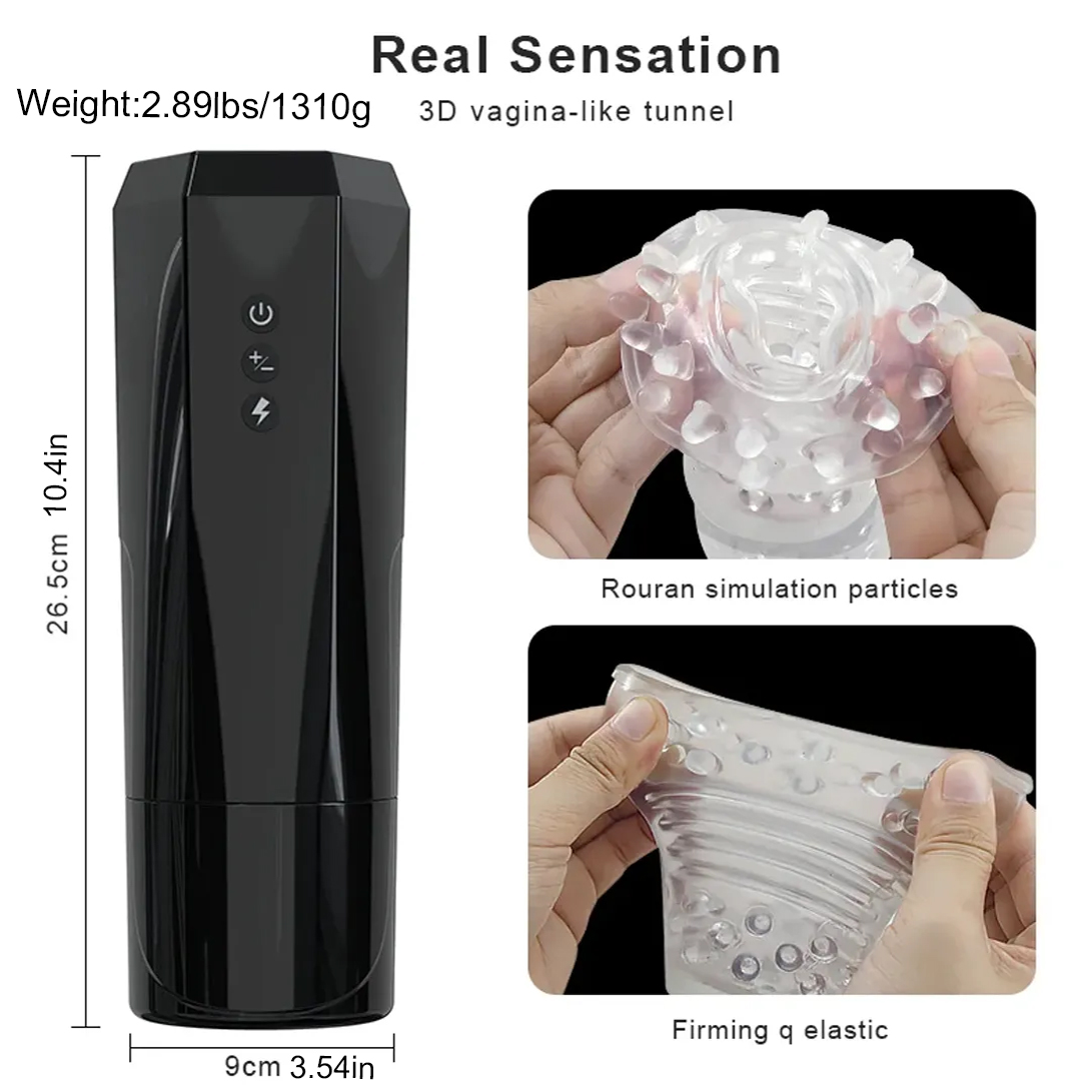 7 Modes Male Masturbator - Extra Soft Real Vagina Blowjob Toy