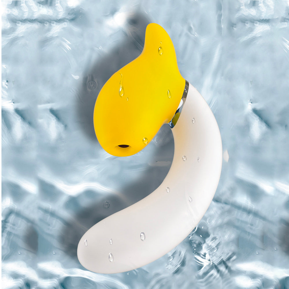 Banana Vibrating Dildos Spin  Suck Telescoping Dildo-Uxolclub