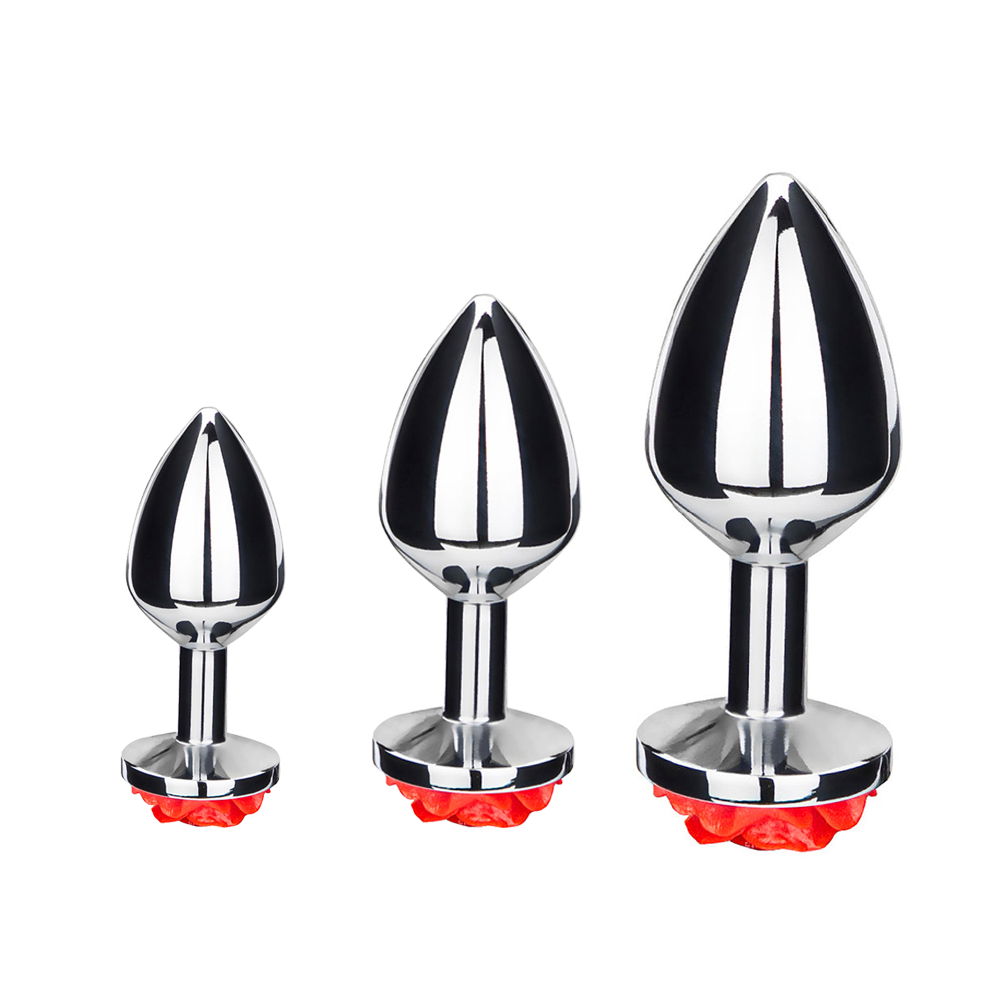 Rose Metal Butt Plug | Silver Small Anal Plug Sex Toys-Uxolclub