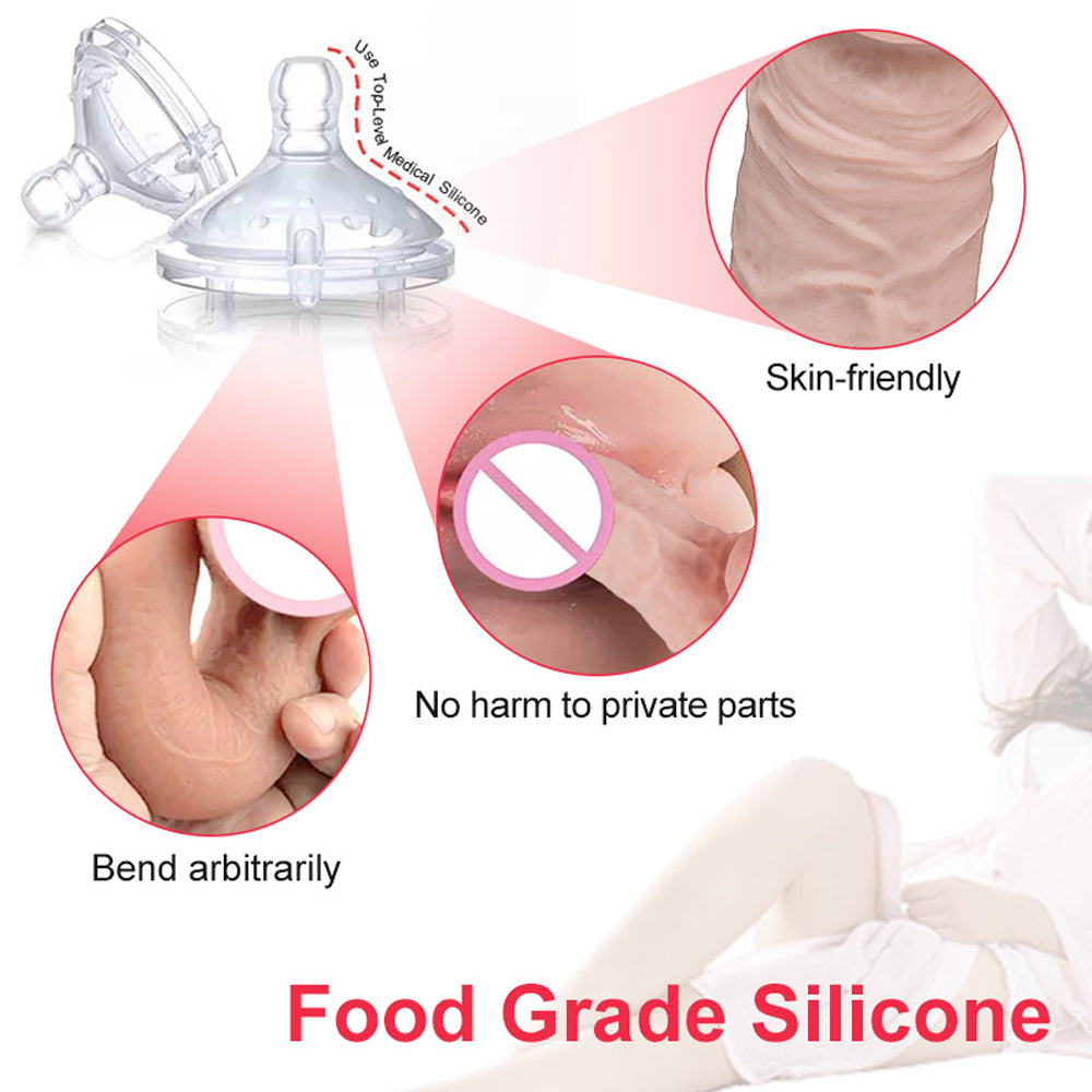 Real Realistic Texture Allovers Dildo - Thickening Suction Thick Dildo-Uxolclub