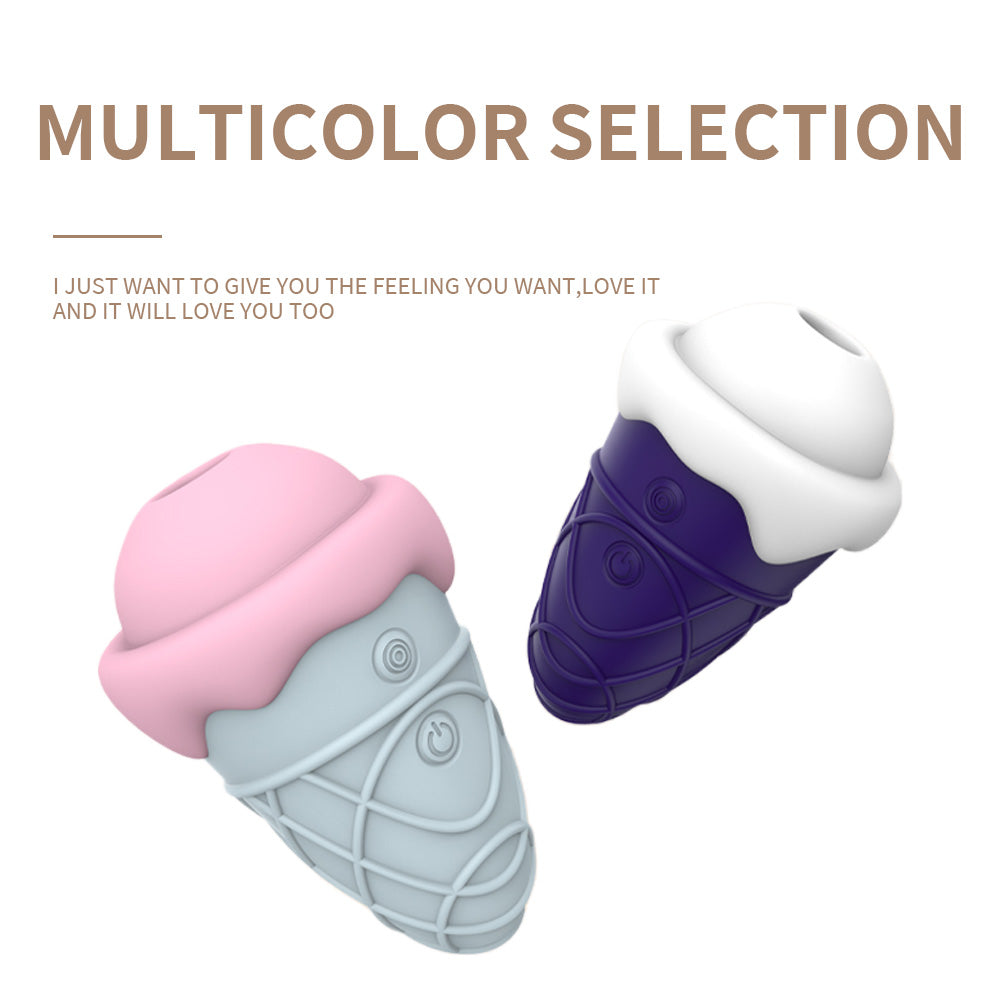 10 Frequency Cone Vibrator Tongue Lick Sucking Nipple Vibrator-Uxolclub