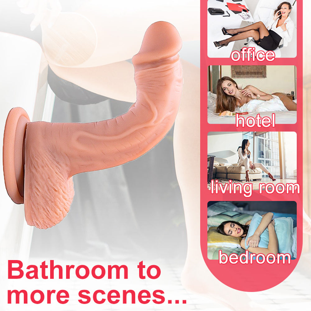 Double Free Spins Suction Cup Dildos - Simulation Allovers Dildos-Uxolclub