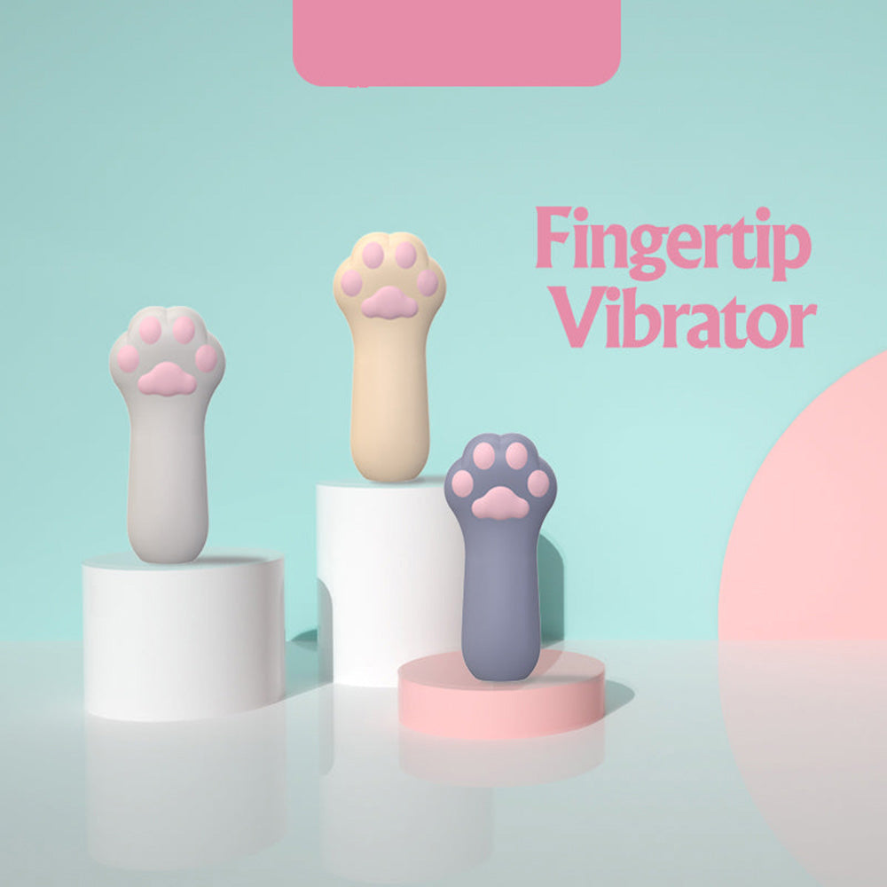 Kitten Paw Fingertip Vibrating Massage Masturbator-Uxolclub