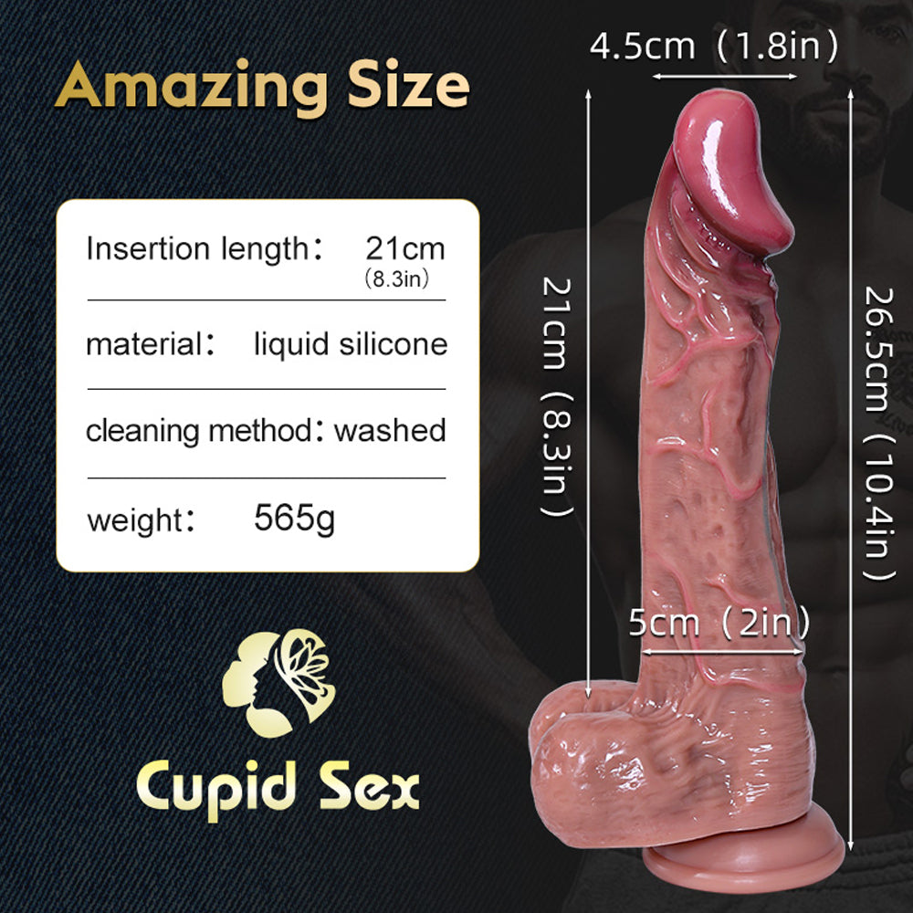 Top Allovers Thrusting Dildo Super Realistic Texture Plus Thick Dildo-Uxolclub