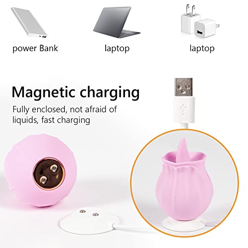 Rose Vibrator Series with Vibrating Tongue Vibrating Suction Sex Toys-Uxolclub