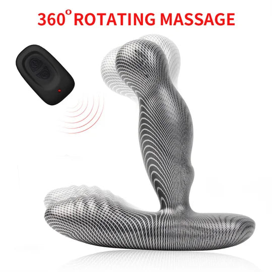 Remote Control Rotating Anal Vibrator Male Prostate Massager-Uxolclub