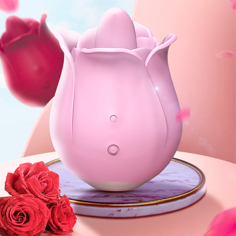 Rose Flower Second Generation Sucker  Clit Nipples Vibrator-Uxolclub