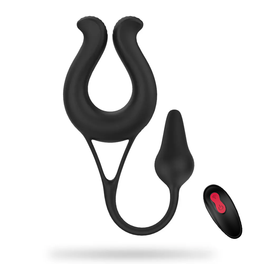 Wireless remote control men's penis ring vibrating ring