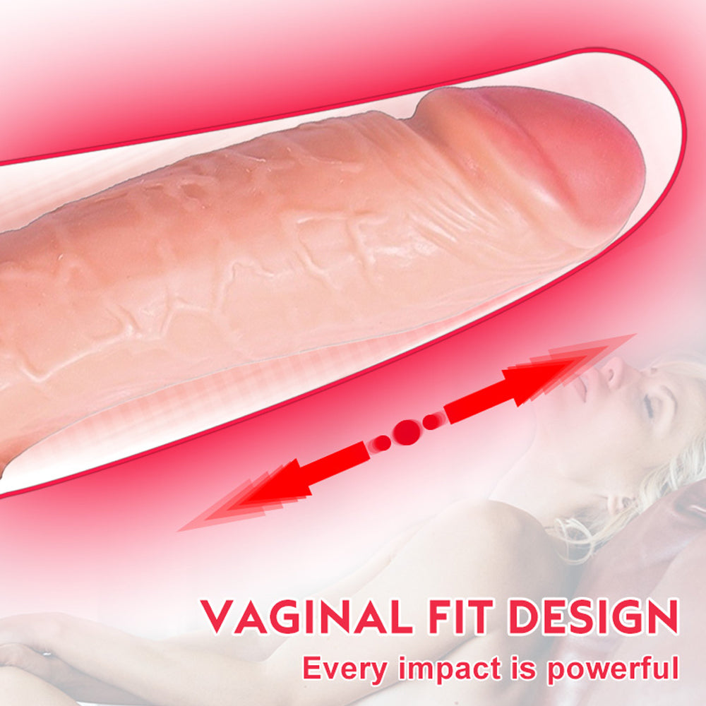 Vibrating Dildos Extra Large Telescoping Thrust Allovers Dildo-Uxolclub