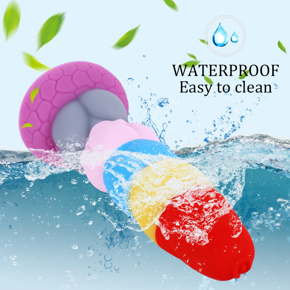 8 Inch Rainbow Dildo Silicone Best Suction Cup Allovers Dildo-Uxolclub