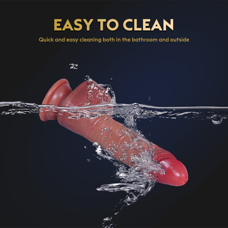 Double Silicone Squirt Allovers Dildo - Extra Thick Telescoping Dildo-Uxolclub