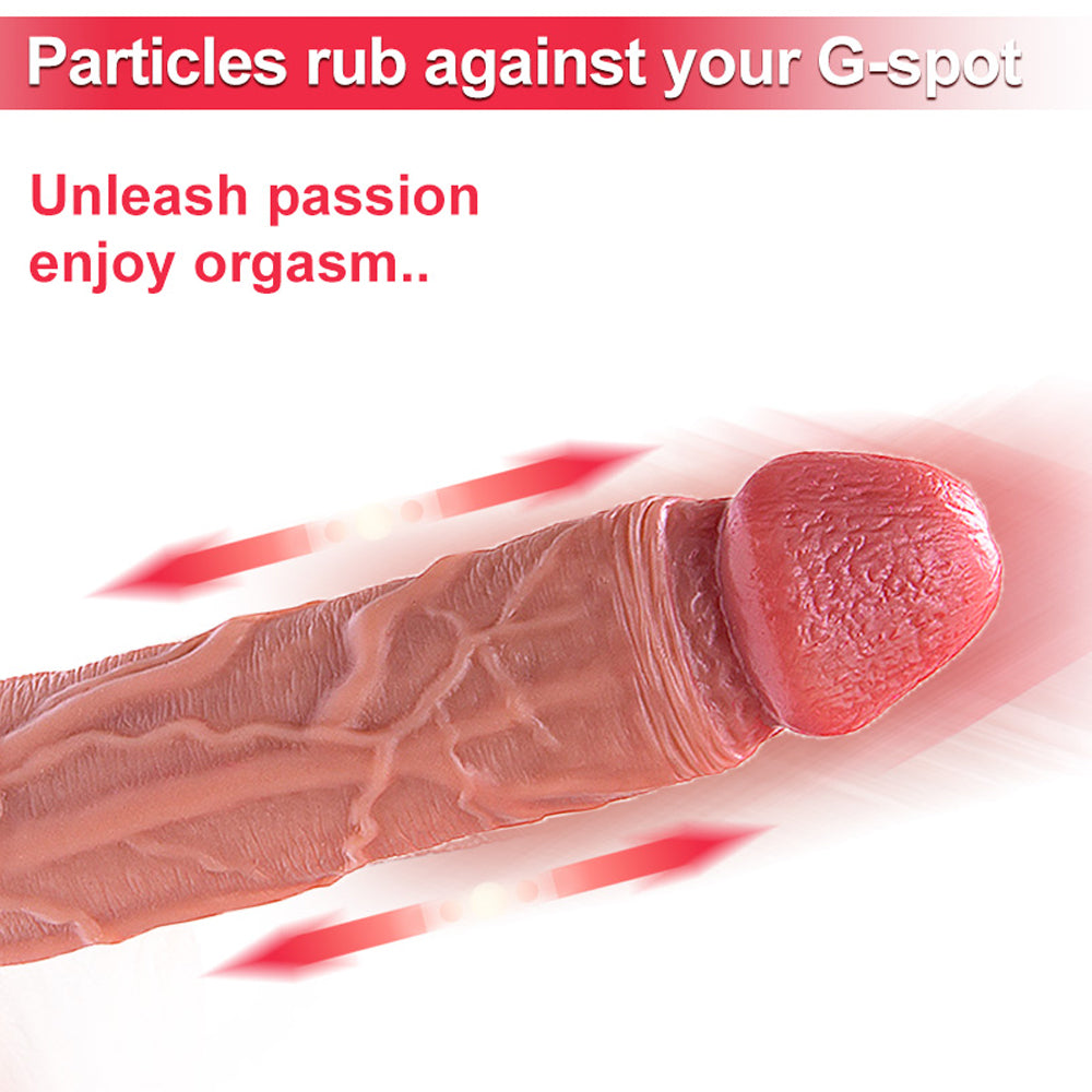 Allovers Dildo Double Layer Foreskin Texture Silicone Dildo-Uxolclub