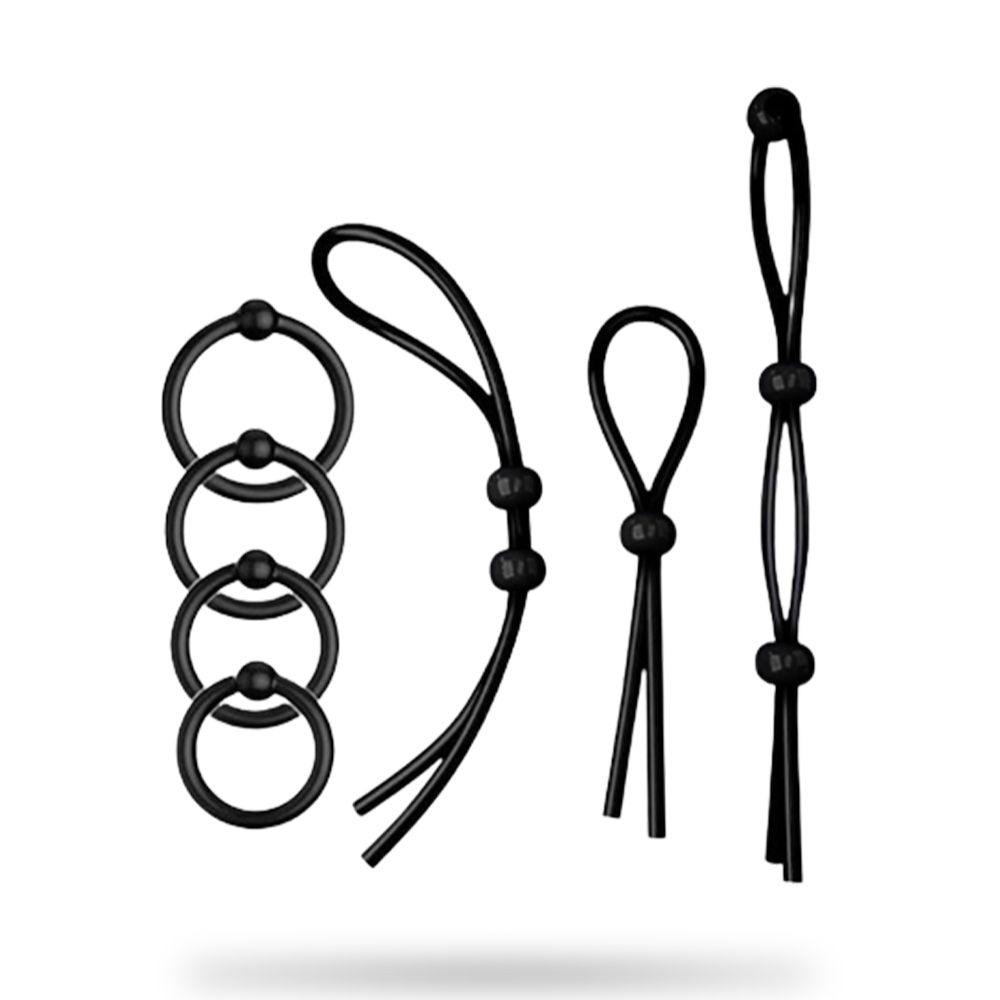 Lock Sperm Rope Time-Delay Penis Ring Silicone Lock Ring