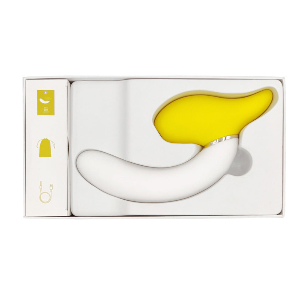 Banana Vibrating Dildos Spin  Suck Telescoping Dildo-Uxolclub