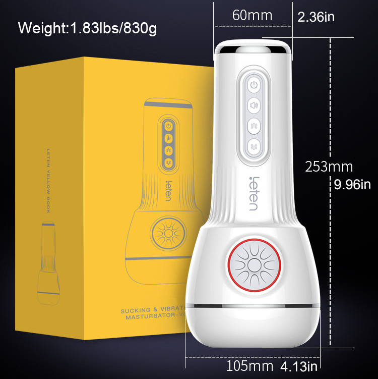 Leten 10 Vibrating & Sucking Masturbation Cup with Heated Voice