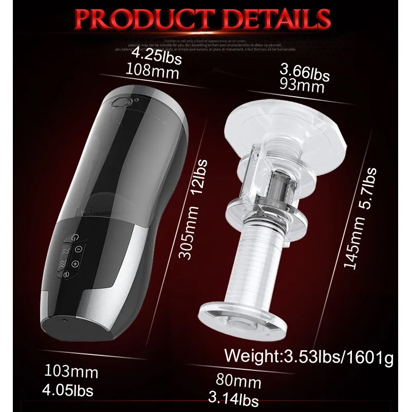 Rends Automatic Piston Heating Rechargeable Masturbation Cup