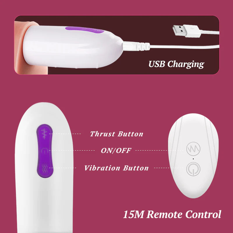Thrusting Vibrating Dildo Sex Machine 8 Thrusting Rotating Dildo with