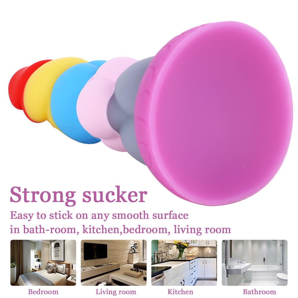 8 Inch Rainbow Dildo Silicone Best Suction Cup Allovers Dildo-Uxolclub