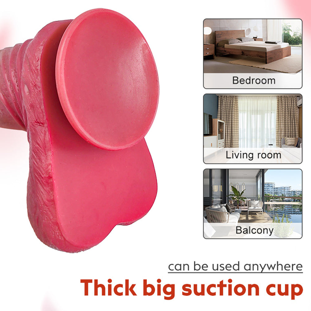 Double Foreskin Silicone Dildo Real Texture Stimulates Allovers Dildo-Uxolclub