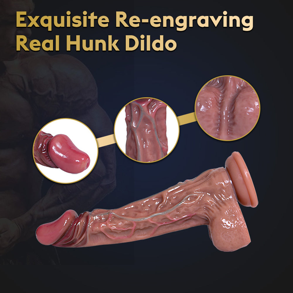 Top Allovers Thrusting Dildo Super Realistic Texture Plus Thick Dildo-Uxolclub