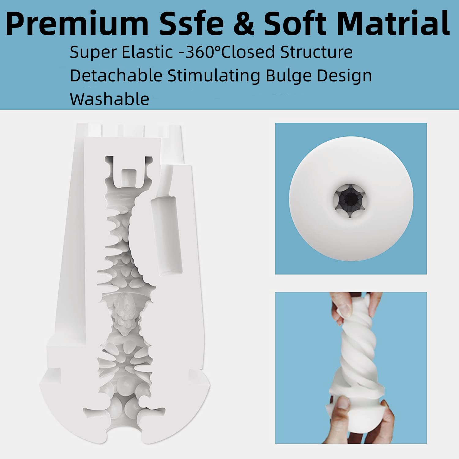 Small Rocket 9 Vibration 4 Suck 3D Textured Male Masturbator Cup Small Rocket 9 Vibration 4 Suck 3D Textured Male Masturbator Cup