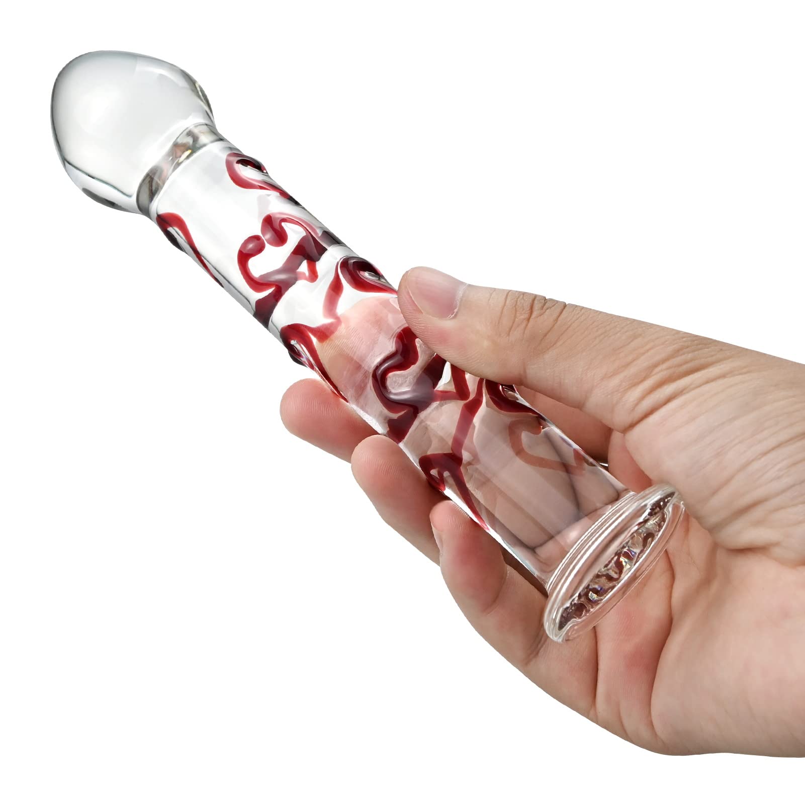 Glass Pleasure Wand with Mushroom Tip-Uxolclub