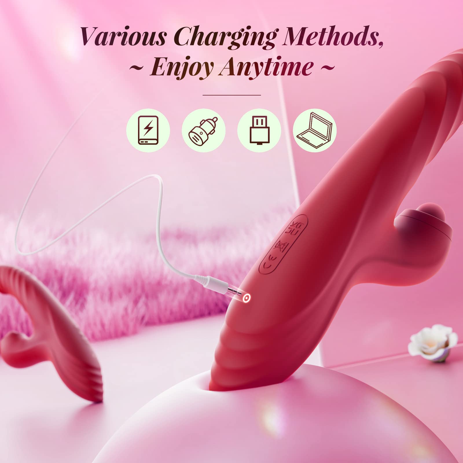 10 Vibrations 7 Thrust Modes Licking, G-spot Vibrator