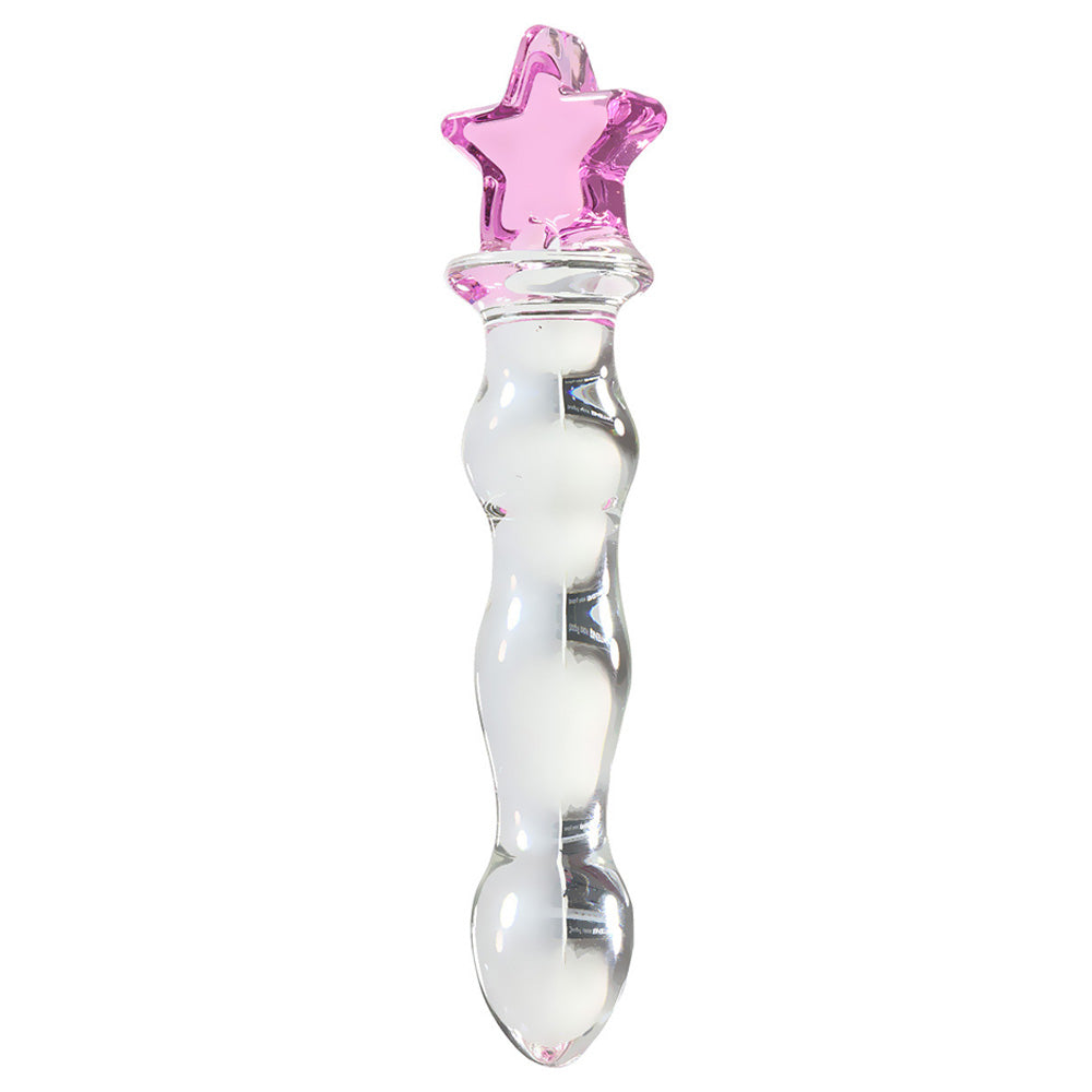 Pull Beads Crystal Glass Dildo Masturbator Butt Plug-Uxolclub