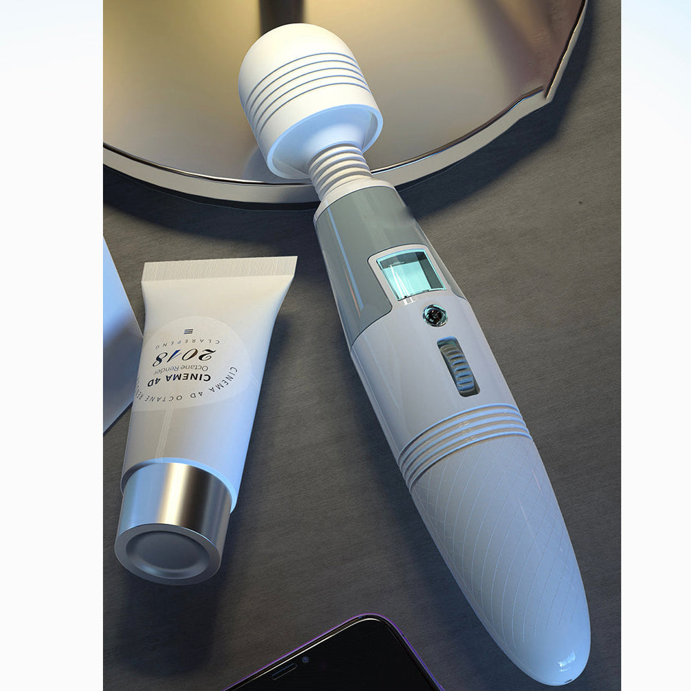 Rotating Magic Wand Massager Female Clit Stimulation-Uxolclub