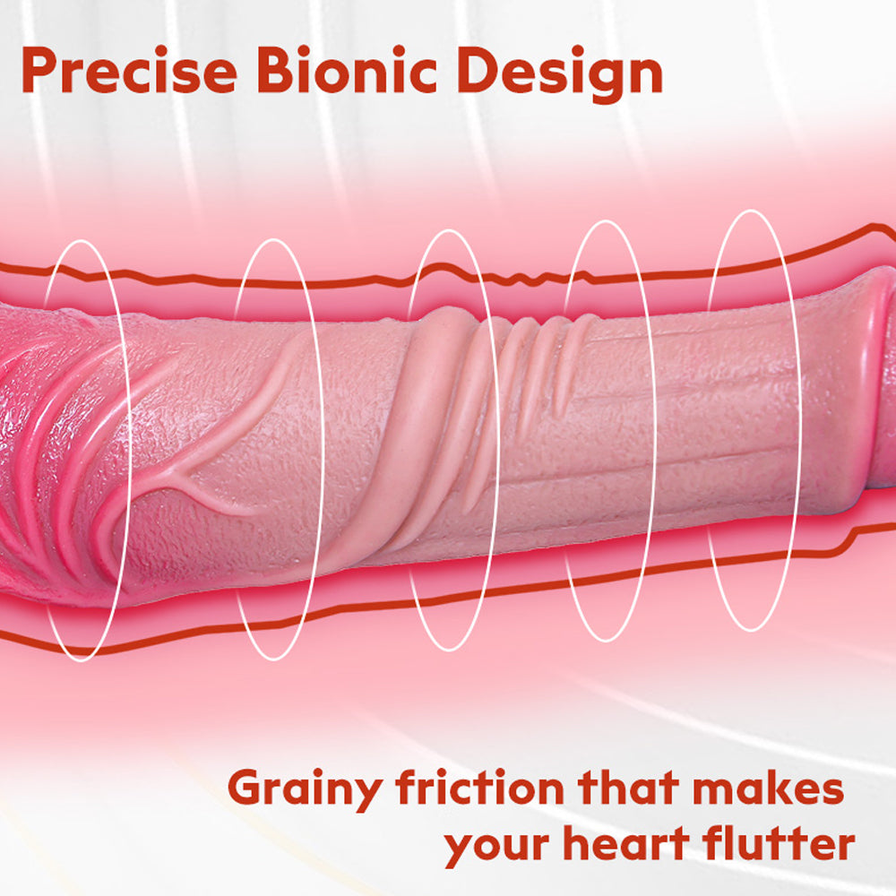 Double Foreskin Silicone Dildo Real Texture Stimulates Allovers Dildo-Uxolclub