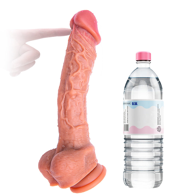 10 inch Extra Large Dildo | Double Foreskin Swing Allovers Dildo-Uxolclub