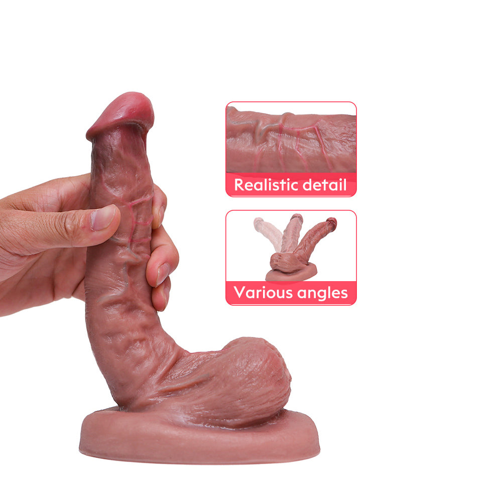 Thickened Suction Silicone Dildo Free Bending Allovers Dildo-Uxolclub