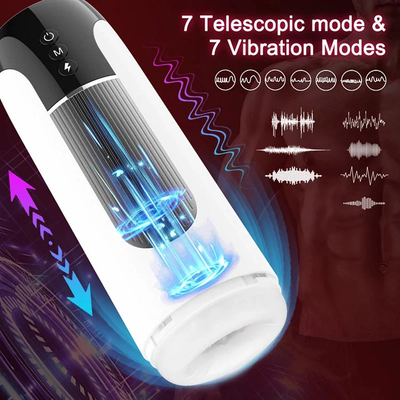 Fully Automatic Male Telescopic Vibrating Vocal Masturbator