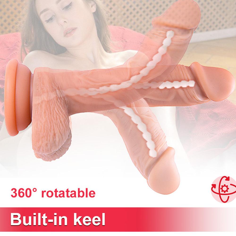 Double Free Spins Suction Cup Dildos - Simulation Allovers Dildos-Uxolclub