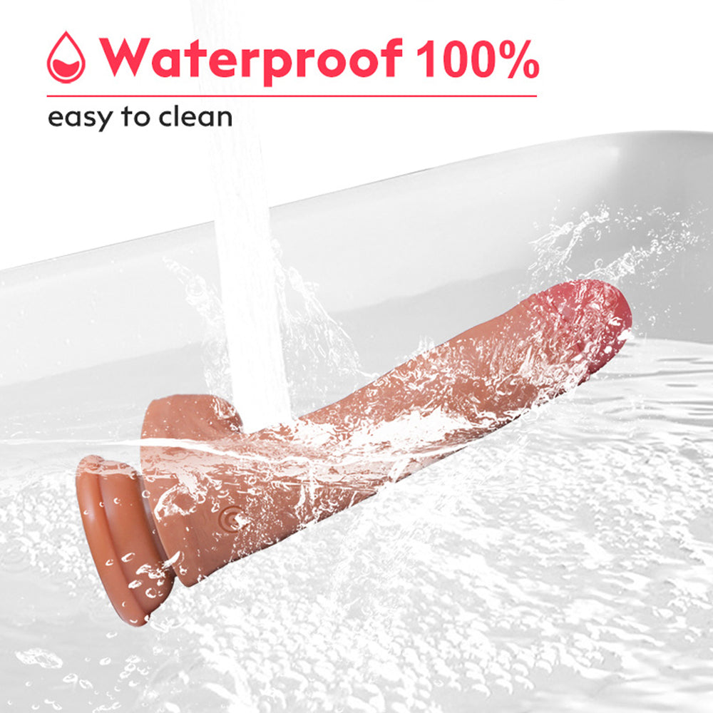 10-Inch Allovers Dildo Manual Suction Cup Silicone Dildo-Uxolclub