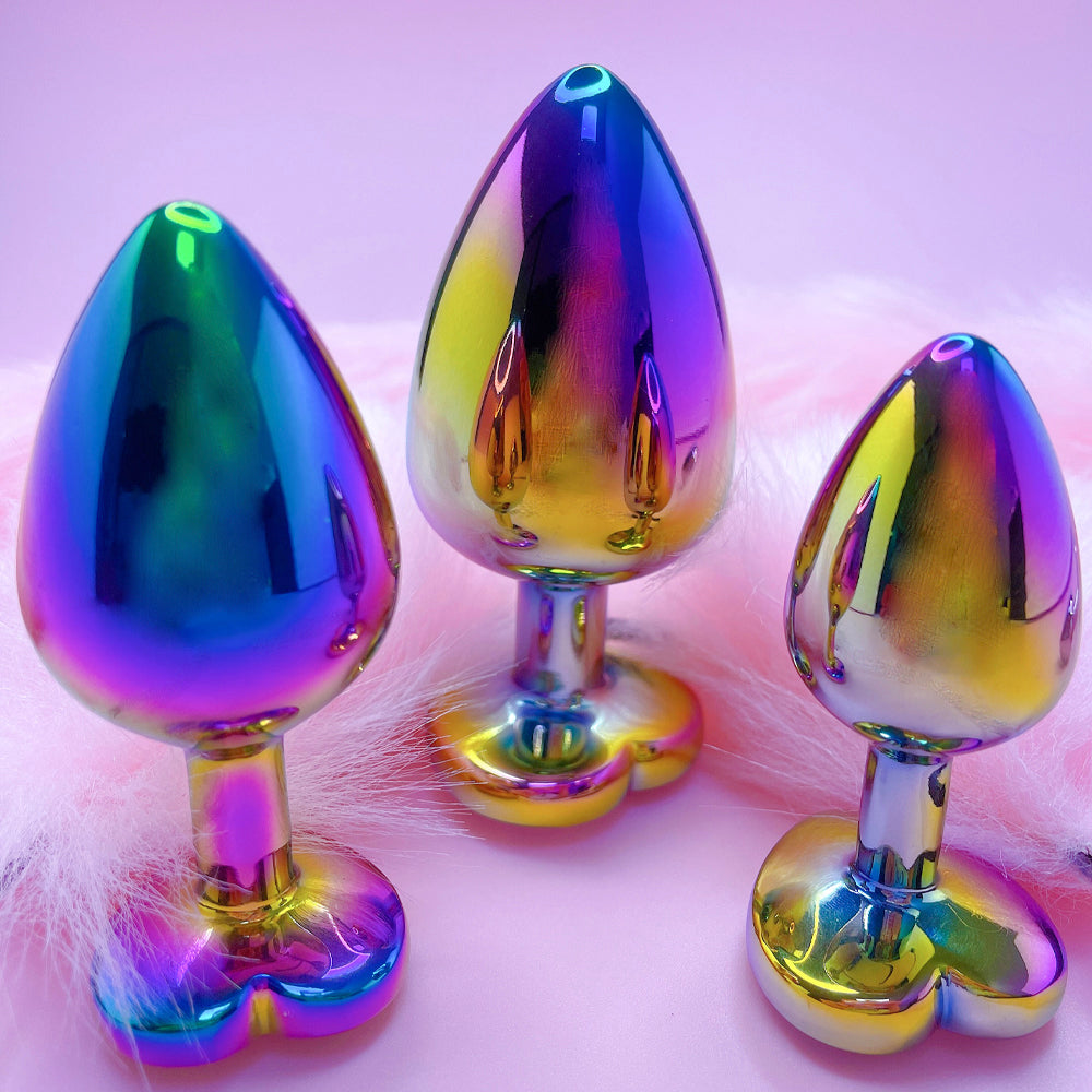 Metal Butt Plug - Anal Toying Colored Stainless Steel Metal Butt Plug-Uxolclub