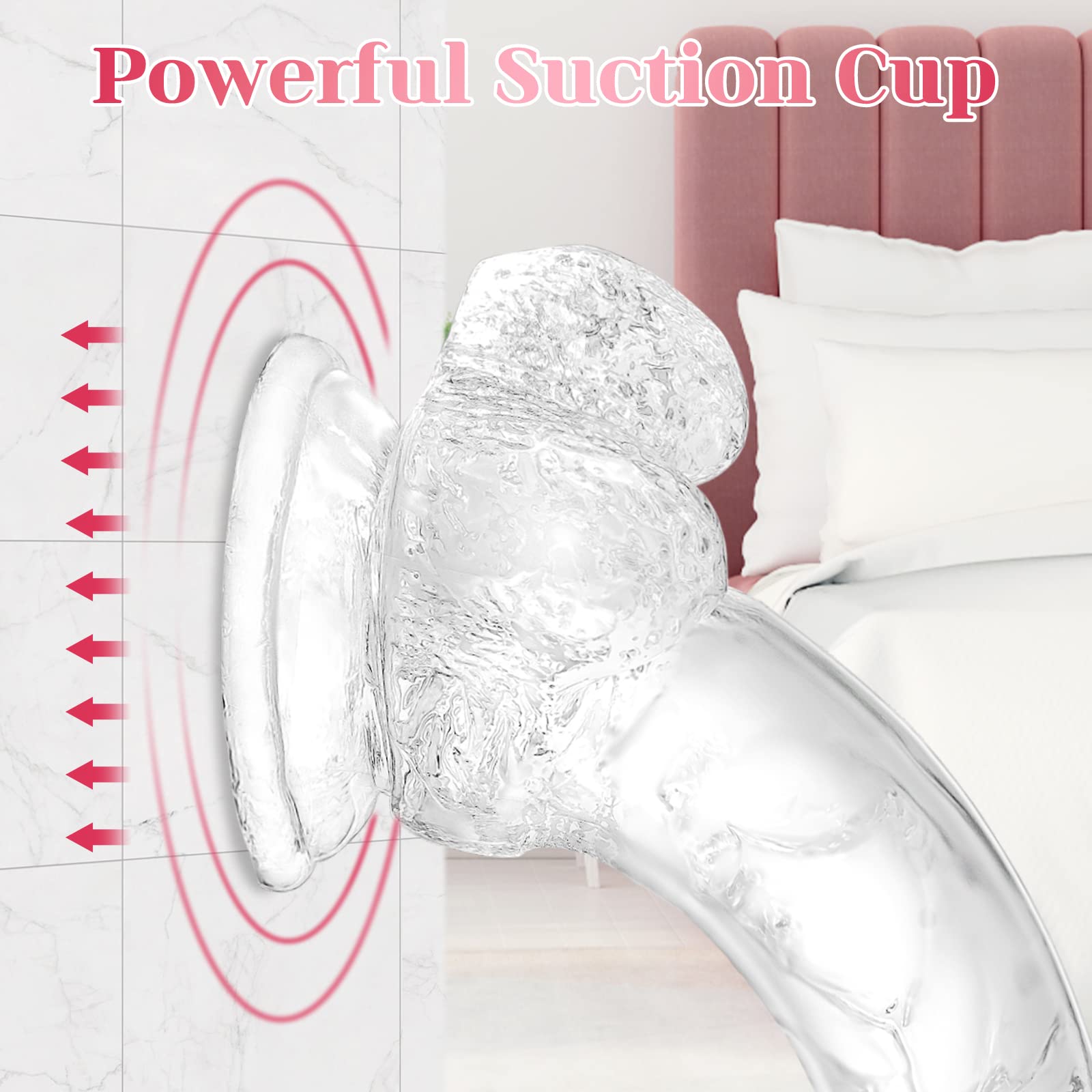 7.32 inch Transparent Dildo With Sucker