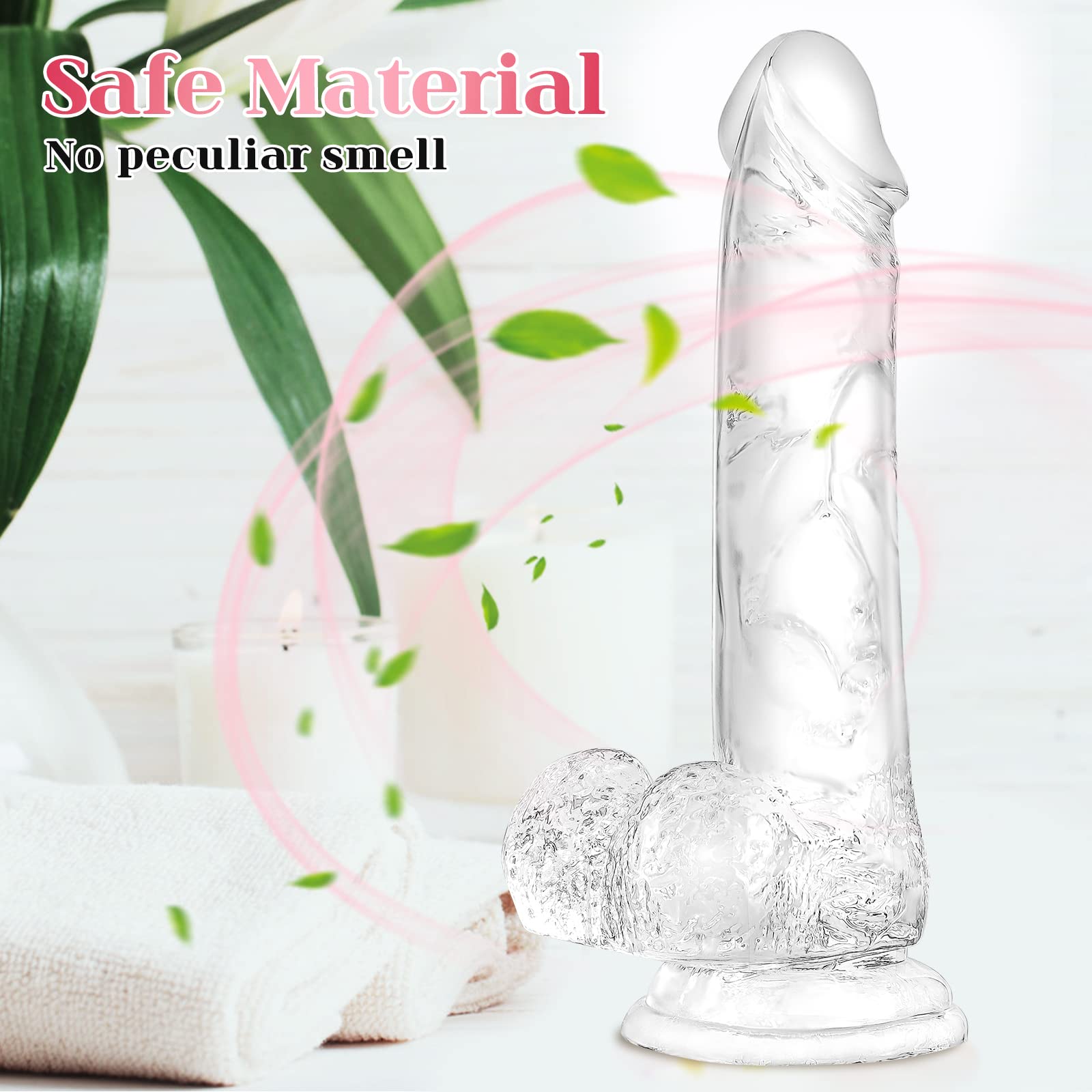 7.32 inch Transparent Dildo With Sucker