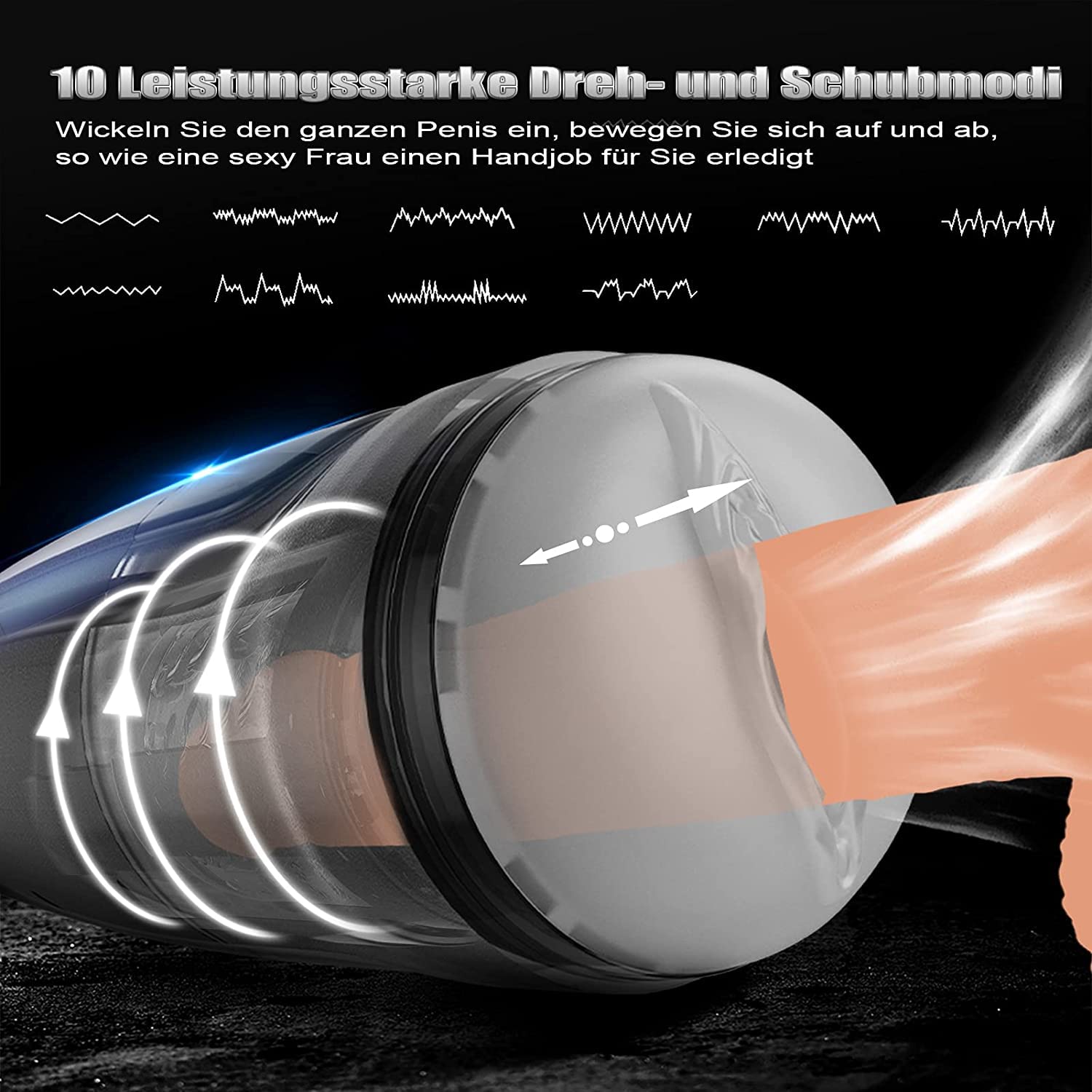 Werewolf 2-in-1 Fully Automatic Rotating Masturbation Cup-Uxolclub