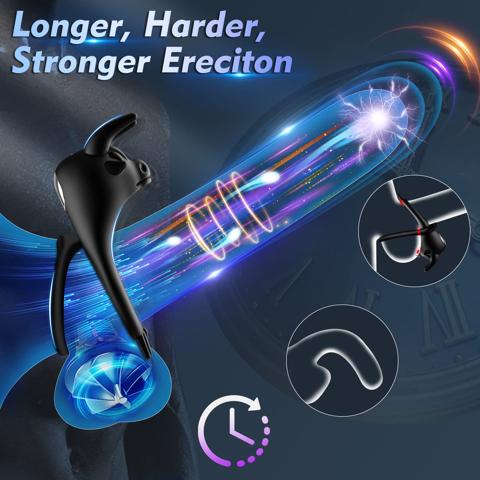 Vibrating Cock Ring Double Penis Ring Vibrator Vibrating Cock Ring Double Penis Ring Vibrator