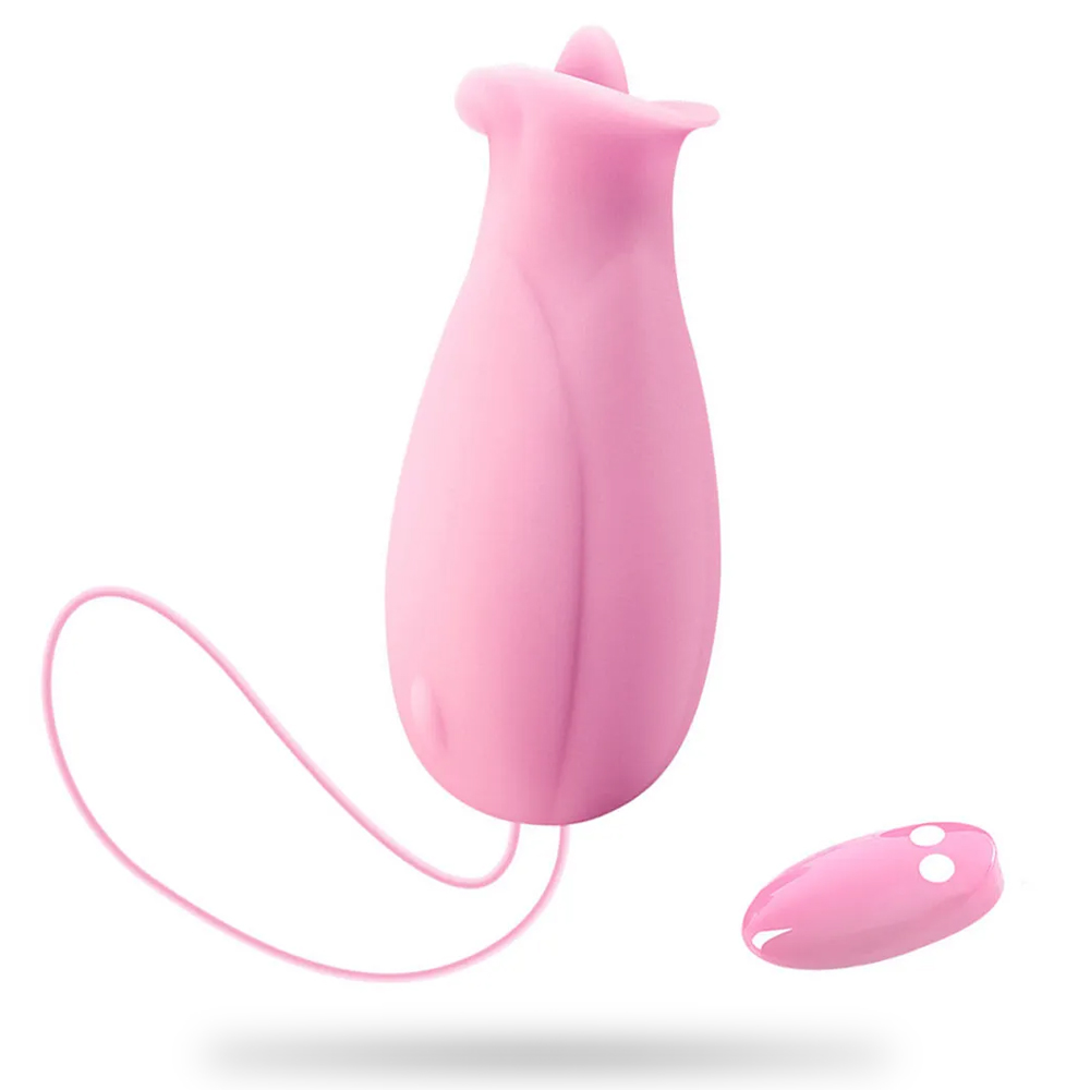 Pink Rose Vibrater Wireless Remote Masturbation Nipple Vibrator