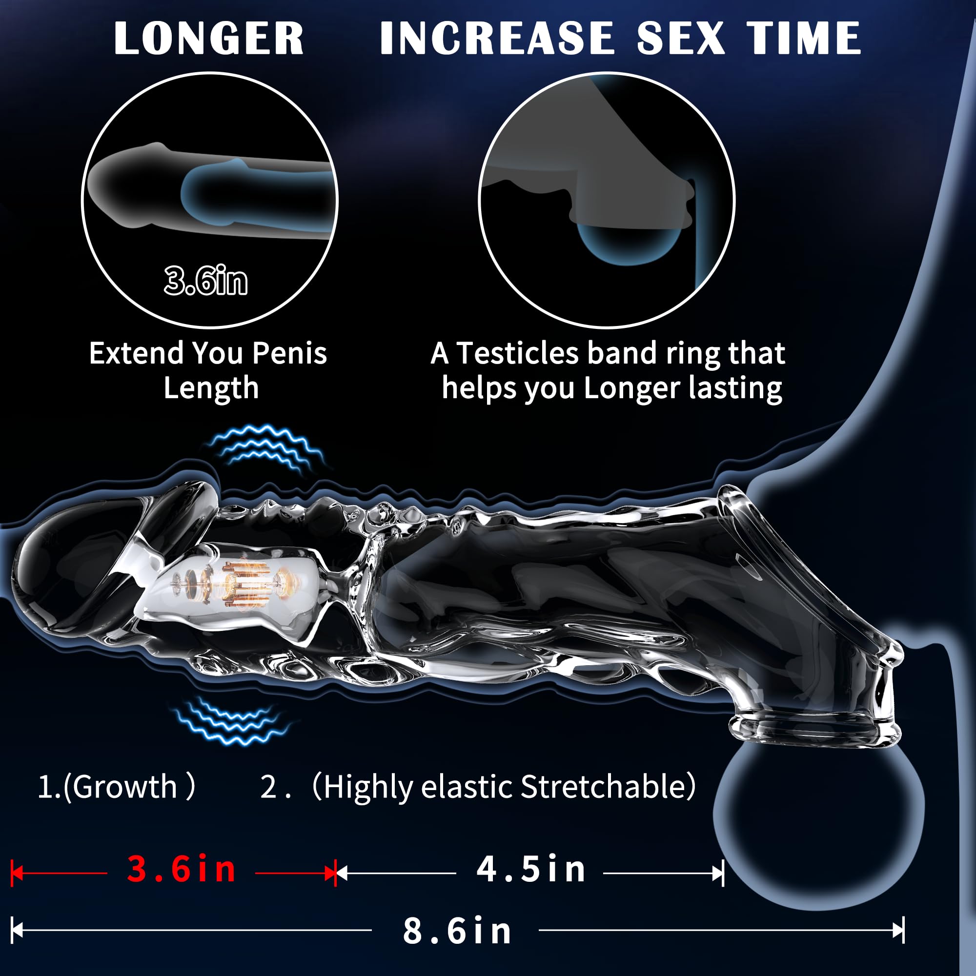 2023 Latest Hot Style Low Price 💥💥Y-Reusable Penis Extension Vibrator