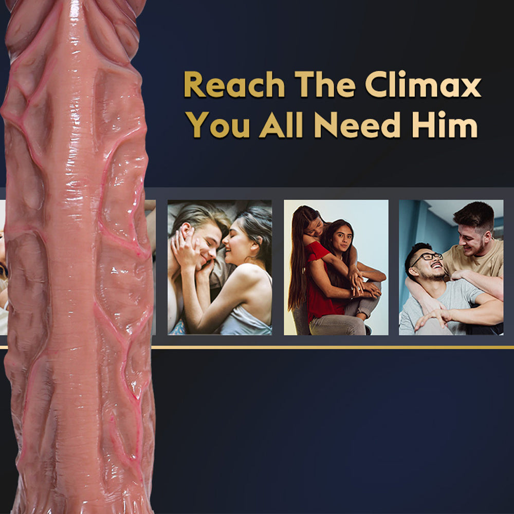 Top Allovers Thrusting Dildo Super Realistic Texture Plus Thick Dildo-Uxolclub