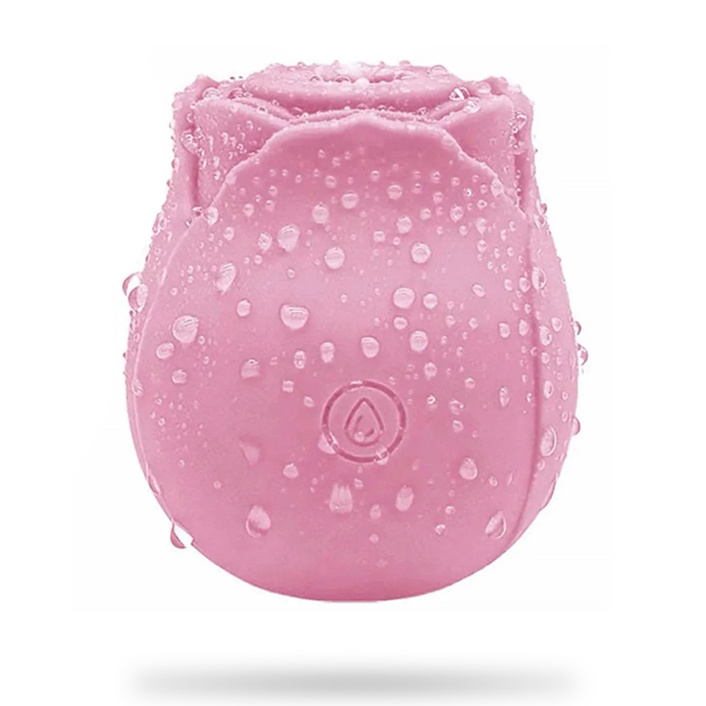Pink Rose Suction Vibrator 7 Frequency Sucking Clit Massage Rose Toy