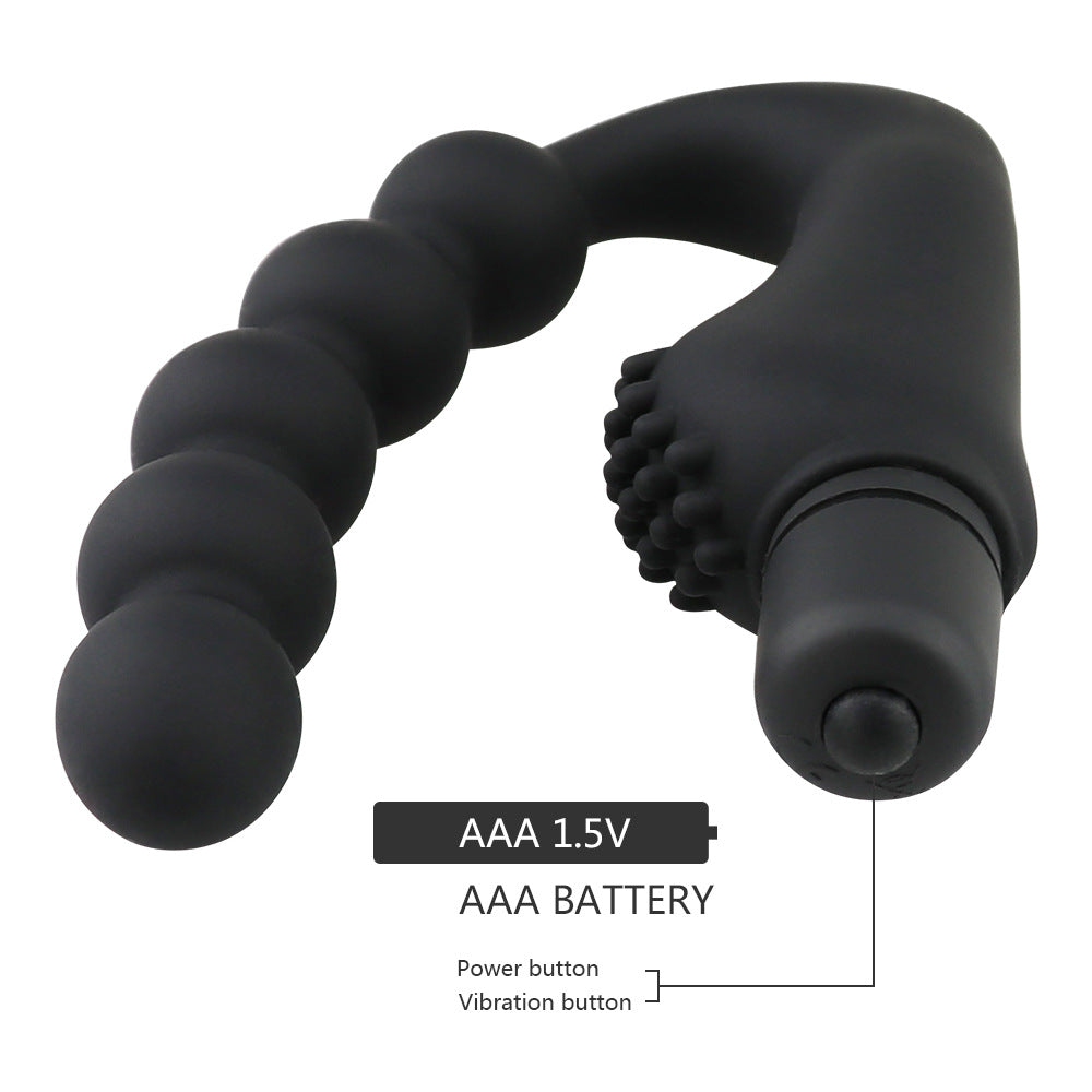 Vibrating Pull Bead Anal Plug Male Prostate Massager