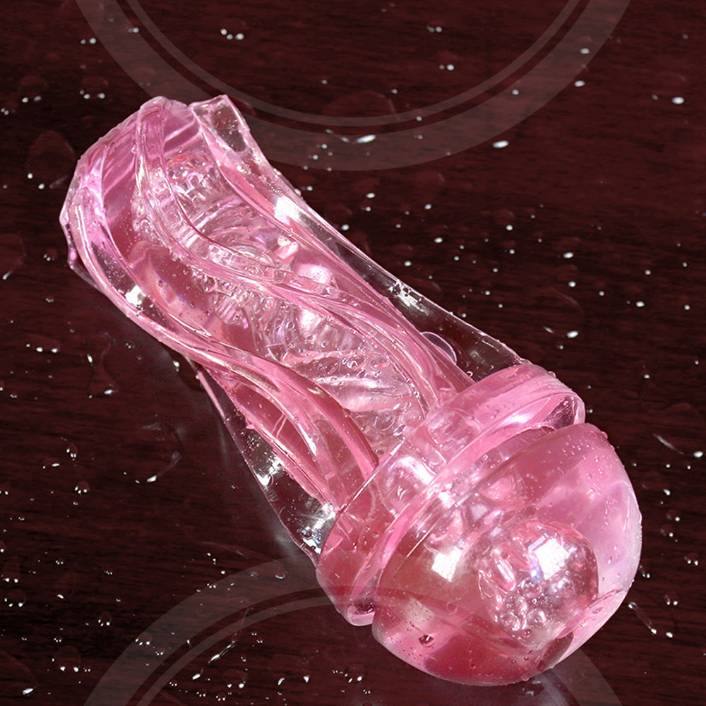 Jelly Inverted Model Transparent Masturbation Cup with Transparent See Through Vagina Handheld Pocket Vagina Pussy Toy-Uxolclub - Best Adult Sex Toys Online Retailers