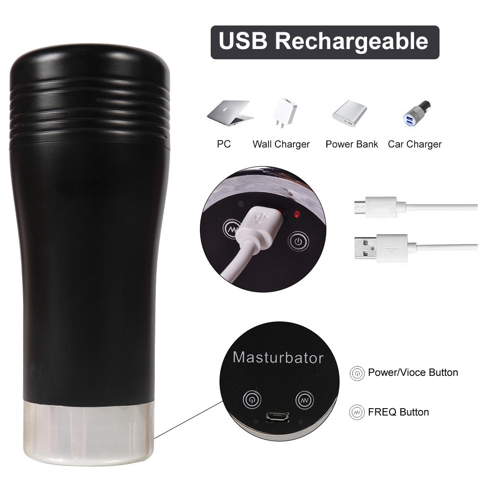 Electric Ten-frequency Vibrating Masturbator-Uxolclub